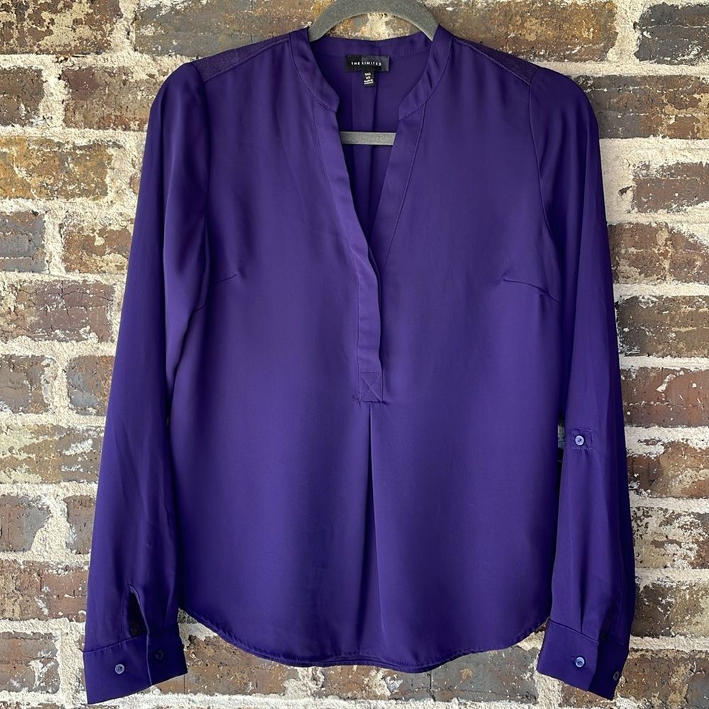 The Limited Purple Blouse Tall XS